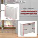Waterproof Radiator Cover Cabinet, White Louvered Heating Heater Covers for Radiators Shelf with Top for Home Living Office Hide Cluttered Pipes Decor(27.6 Lx27.6 Hx7.9 D)
