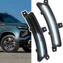 2pcs Yukon LED Side Marker Light Fit 2025 2026 Chevy Tahoe GMC Yukon XL Suburban Front Bumper Fender Sidemarker Lamp Xenon White Escalade ESV Full LED Turn Signal Light Kit Smoke Lens Assembly