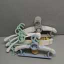 JSF Adjustable Baby Hangers, 20pcs Toddler Kids Child Nursery Closet Hangers - Non-Slip, Extendable, Ideal for Newborn Clothes (Colourful Bear Design) (20PACK, 4 Colors)