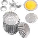 Egg Tart Molds 32Pack Tart Pan 2.75inch, Mini Tart Tins Aluminium Mini Tart Pans for Baking (32Pack-2.75inch)