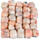 Crocon (2200+ Carats) Sunstone Tumbled Stones and Crystals bulk Natural Crystal Kit for Reiki Healing Crystal Polished, Tumble Stones, Chakra Balancing, Reiki Gift, Home Decor Size : 20-25 mm (1 Pound)