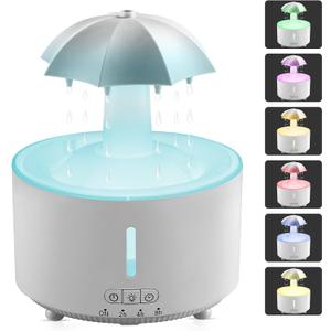 Missfly Aromatherapy Diffuser,Clouds and Cool Mist Humidifier,360 Rotatable,Super Quiet, Easy to Fill & Clean, Auto Shut-Off,300ml Humidifiers for Bedroom Home and Office (White)