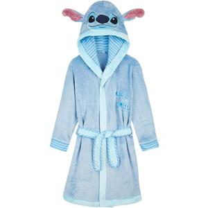 Disney Kids Dressing Gown, Lilo and Stitch Robe Girls Boys, Stitch Gifts (9-10 Years, Blue)