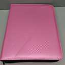 Portable 9-Pocket Trading Card Binder, Holds 1080 Cards with 60 Removable Sleeves Baseball Card Binder, Compact Card Album Organizer for Game & Sports Cards, Pink Color