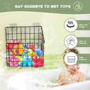 Greentainer 2 Pack Bath Toy Storage Organizer, Large Rustproof Metal Wire Basket, Wall Mounted Hanging Bathtub Holder, Bathroom Shower Caddy for Tub Toys & Toiletries