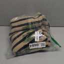 OJIA Outdoor Porch Rug Front Door Mat 24"x51" + 3x5 Washable Outdoor Rug Black and Tan Striped Outdoor Porch Rug Entryway Rugs Indoor Front Door Mat Outside Entrance