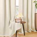 BGment Linen Curtains for Living Room 90 Inch Length 2 Panels Set, Light Filtering No See Through Burlap Window Treatments Sheer with Grommet Farmhouse Decor for Bedroom, Each 52 Inch Wide, 52"W x 90"L (Pack of 2), Linen