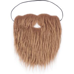 5 x Fake Mustache for Men Fake Beard with Elastic Band for Adult Costume Facial Hair for Cosplay Party