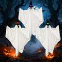 3PCS Hanging Ghosts Halloween Decor 31.5" Indoor Decorations Cute Flying Ghost for Outdoor Yard Patio Porch