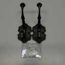 Zonon 2 Pcs Black Vintage Coat Hooks Decorative Towel Hooks for Bathrooms Antique Wall Hook for Hanging Purse Hat Keys Clothes Heavy Duty Unique French Country Curtain Holder for Wall