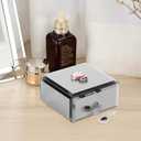 Jewelry Boxes for Women,Jewelry Organizer and Storage,Santa,Glass Mirrored Small Jewelry Box, 4.6"*2.6'',Ring,Earrings and Necklace Luxury Jewelry Box for Women or Girls,Black Gift Box