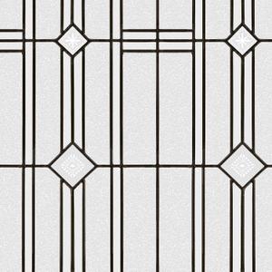 UNI Window Film Static Clings Non Adhesive 3D Stained Glass Window Decals UV Protection (Antique, 37.4 x 24.4 Inch)