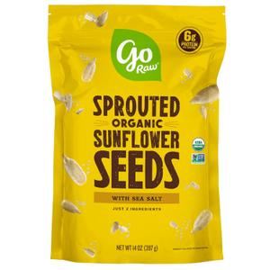 Go Raw Organic Sprouted Sunflower Seeds, 14 oz, Sea Salted, Keto, Kosher, Superfood (EXP 11/07/26)