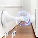 HELEMAN Magnetic Door Stoppers for Bottom of Door: 2Pack Stainless Steel Door Stops Holder Catch Magnet for Wall Floor Mount - Easy No Drill Strong Adhesive & Screws Keep Doors Open Accessories(White)