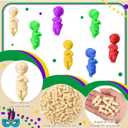 Wesiti 100 Pcs King Cake Mini Jesus Figure 1.2 Inch Easter Resin Jesus Figure Christian Mini Colorful Nativity Figurines for Easter Egg Filler and Basket Stuffer King Cake Toppers Party Decorations (Multicolor)