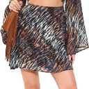 Nasty Gal Animal Burnout Ring Cut Out Flared Sleeve Mini Dress
