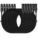 Premium XLR to XLR Cable 6 ft Noise-Canceling Wire Connector, Kevlar-Reinforced & Nylon Braided 3 Pin XLR Cables (OFC) Balanced Male to Female Mic/Microphone Cord for Speaker Mixer,Studio,PA System