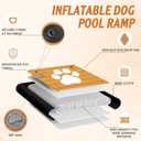 FBSPORT Inflatable Dog Boat Ramp Floating Dock Water Ladder for Pool, Boat, Non-Slip EVA Floating Ladder Pool Ramp for Dog Up to 220 LBs, Safe & Easy Access