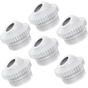 SP1419D Pool Jet Nozzles 3/4'' Directional Flow Adjustable Hydrostream Return Inlet Pool Return Fittings with 1-1/2" MIP Thread Compatible with Most Pool (6 Pack)