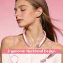 Bluetooth 5.3 Neckband Bluetooth Headphones, Retractable Headphone with Fast Pairing & IPX5 Waterproof, Retractable Design for Travel and Daily Use