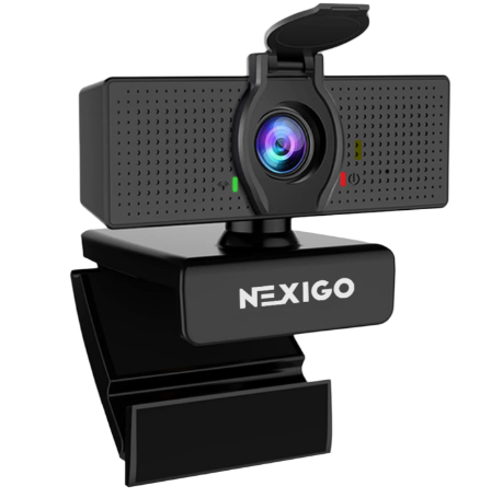 NexiGo N60 1080P Webcam with Microphone, Software Control & Privacy Cover, USB HD Computer Web Camera, Plug and Play, for Zoom/Skype/Teams, Conferencing and Video Calling