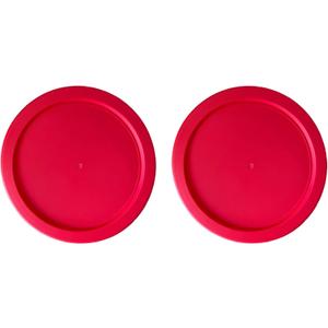 Replacement Lids fits Pyrex 2-Cup Glass Food Storage Container Bowls, 5-Inch Plastic Round Lids Covers for Pyrex 7200-PC, Airtight & Leakproof (2-Pack, Red)