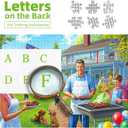Backyard Barbecue Party 500 Piece Jigsaw Puzzle for Adults with A-F Letters on Back Fun Family Challenge Seniors Puzzle for Game Night Gifts Home Decor (23"×15")