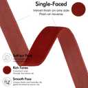 MEEDEE Rust Velvet Ribbon 5/8 Inch Single Face Nylon Velvet Ribbon 25 Yards Rust Red Velvet Ribbons for Christmas Tree, Ornaments, Gift Wrappig, Rustic Wreath, Invitations, Bouquet, Sewing Crafts