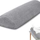 Sintuff Recliner Leg Rest Cushion Sofa Footrest Pillow with Cover Half Moon Bolster Pillow Under Knee Pillow for Sleeping On Back Alleviating Pain, 19.7 x 8 x 3.5 Inch (Dark Gray)