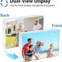 Acrylic Picture Frames 3 Pack,5X7 Double Sided Magnetic Picture Frames, 10+10mm Thick BlockClear Freestanding Transparent Acrylic Frames, Gifts for Women Mom Grandma Father Girlfriend Sister