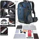 FENGDONG 40L Waterproof Lightweight Outdoor Daypack Hiking,Camping,Travel Backpack for Men Women Blue