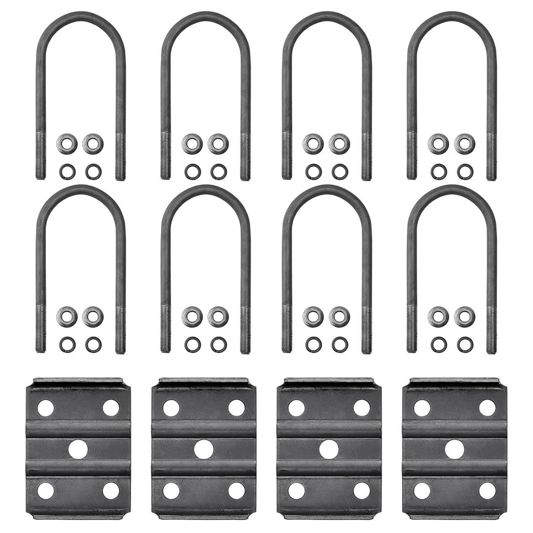 SPARKWHIZ Trailer U Bolt Kit, 5-1/2 inch U Bolt for 3,500 lb Trailer Axle, 2-3/8" Round Axle, 1/2 Diameter, 2" Thread Pitch, 2 Pack