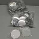 CREWORKS 100 Sets 2.25 inch/58mm Blank Button Badge for Button Making Machine, Button Maker Supplies Round Badge Button Press Refill, Includes Metal Shells & Clear Mylar & Plastic Base