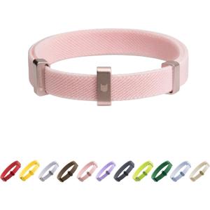Safety Cat Collar - U.S. IDA Gold Awarding Design, Stretch Elastic Quick Release, Non Breakaway - Light Weight for Kitten, Neck Fit 5.9'-11.8' for All Small Large Cat,S(Blush Pink)