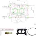 New 2100 2150 Carburetor For Ford 2 Barrel Carburetor 289 302 351 F100 F250 F350 Jeep 360 Jeep Mustang 1964-1982 Carb with Electric Choke Replace Motorcraft/Autolite 2100 2150 Carburetor
