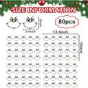 4Pack 80 Pcs Christmas Face Eyes Stickers for Crafts Small 2.4 x 2 Inch Vinyl Faces Transparent Decals for Ornaments Glass Drinking Cups Wood Decorations Balls Party Supplies (hand80)