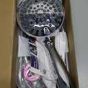 Shower Head Handheld with All Metal Showerhead Holder and Extra Long Hose 6 ft. 10 Spray Mode High Pressure Built-in Power Wash Hand Held Showerhead, Handheld Shower sprayer Premium Chrome 2.5 GPM