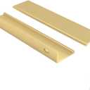 Rergy 20 Pack Gold Cabinet Pulls 6-1/4 inch Edge Finger Pull Aluminum Alloy Hardware for Dresser Drawer Handles