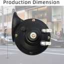 Super Loud Train Horns 12-volt electric snail waterproof high-pitch dual horns, suitable for car, truck,loud motorcycle horn bicycle and boat accessory (black)