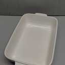 MALACASA Baking Dish 4.8 Qt Ceramic Casserole & Lasagna Pan, 9x13 Inch Deep Rectangular Oven Safe Dish with Handles for Baking, Roasting, Serving (Khaki & White) - Series Tara (Extra Large)