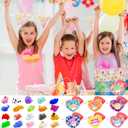 2 x 28 Pack Valentines Day Gifts for Kids ,Mochi Squishy Toys Filled Hearts Box with Valentine Cards Classroom Prizes Exchange Gifts Prizes Valentine Party Favors Valentines Day Gifts for Kids Boy Girl