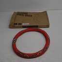 Road Comforts Steering Wheel Cover - Made with PVC Leather and Leopard Fabric - Universal 14 1/2 inches to 15 inches for Most Automotive Steering Wheel - Cheetah Print -Red