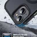 Magnetic Guardian Designed for iPhone 14 Case & iPhone 13 Case [10FT-Grade Drop Tested & Compatible with MagSafe] Slim Translucent Matte Case for iPhone 13/14 Phone Case (6.1"), Black