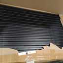 Nuanchu 18 Pack 4x2 FT 3D Slat Wall Panels Large PVC Fluted Panel Decorative Cuttable Glue up Drop Ceiling Tiles for Interior Wall Art Living Room Bedroom Bathroom TV Background Studio(Black)