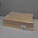 4 Pack 17.3 Inch Large Bamboo Serving Tray with Handle, Decorative Bamboo Breakfast Tray for Breakfast, Kitchen, Outdoor Picnic, Snack (17.3 x 12 x 1.2 Inch)