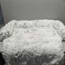 Tinaco Calming Dogs/Cats Bed Mats, Dog Pad Washable Removable Couch Cover, Plush Long Fur Mat for Pets, Waterproof Lining, Perfect for Small, Medium and Large Dogs and Cats (Gradient Gray, 36"x31")