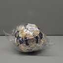 Handmade Wedding Flowers Bouquet Round Holding Bridal Bouquet Toss Artificial Rose Bunch for Bride Bridesmaid Wedding Quinceanera (Navy Blue & Cream, 7.5") Small (Dia. 7.5"/19cm)