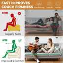 Heavy Duty Couch Cushion Support Board for Sagging Sofa, 24''x72''Wide Sofa, Thick Reinforced Wood Boards Add Strong Seat Supports, Under Couch Insert with Anti-Slip Dots, Grey