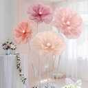 4 Pcs Giant 3D Large Flower Decorations, Different Pink