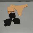 Cotton Underwear for Women Pack Breathable Thongs for Women Sexy Stretch Soft Womens Panties Thong (Medium, Black*3 / Nude*3)